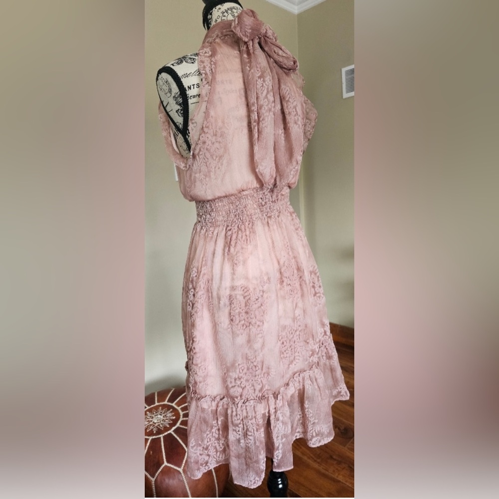 SOPHIE MAX- Elegant Pink Halter Dress - Picture 2 of 5